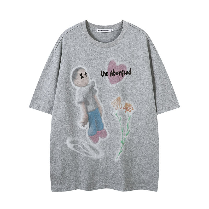 Playful Penguin Print Short Sleeve T-Shirt for Men