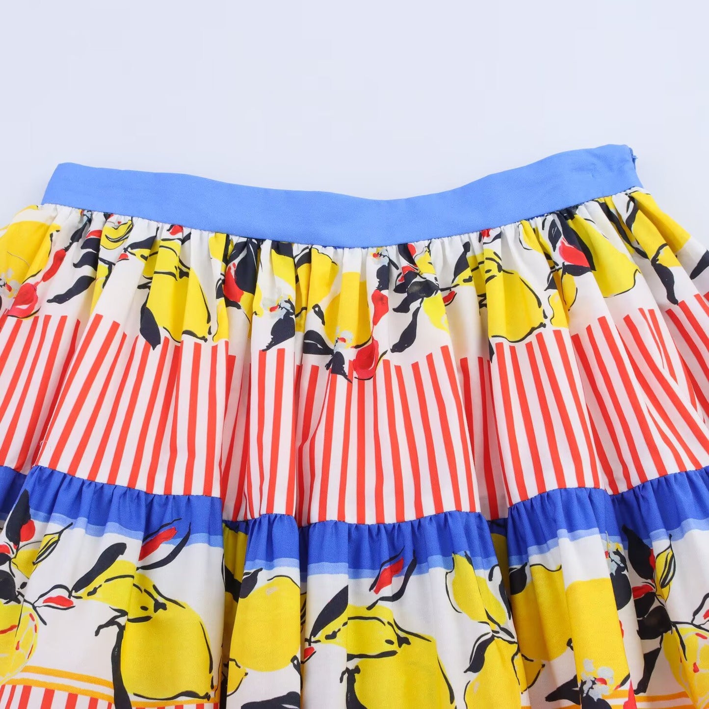 Playful Printed Elastic Waist Short Skirt