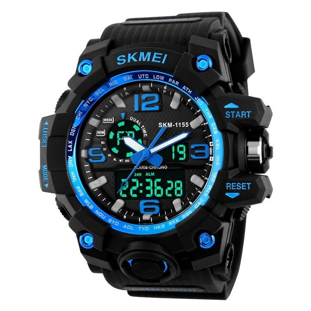 Men's Dual Display Quartz Digital Military Watch