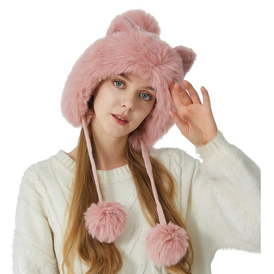 Cute Cat Ear Knitting Hat - Warm Wool Fashion