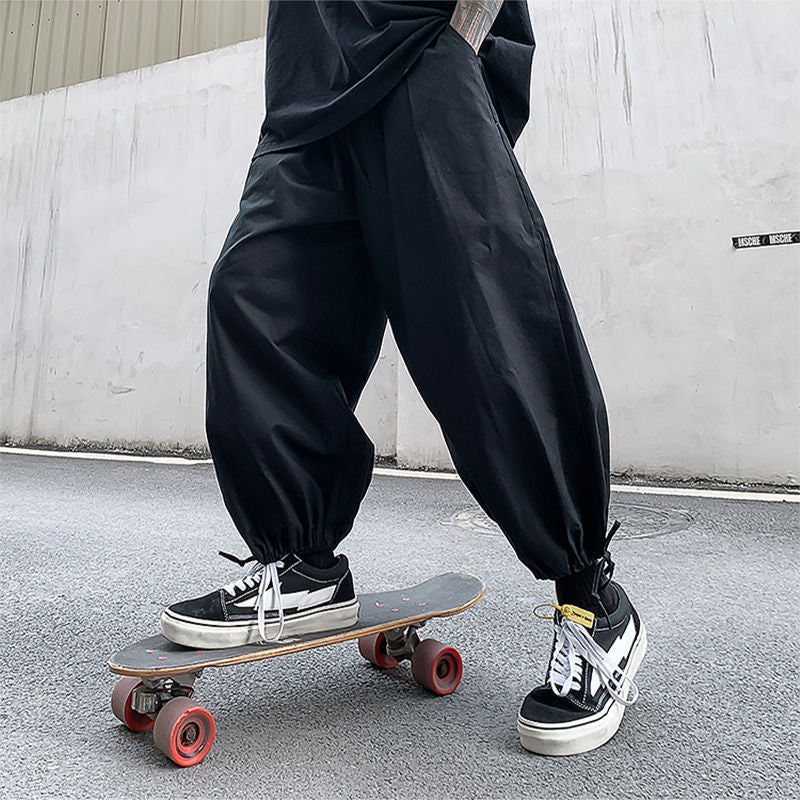 Men's Loose Cuffed Lantern Pants - Trendy Harajuku Style