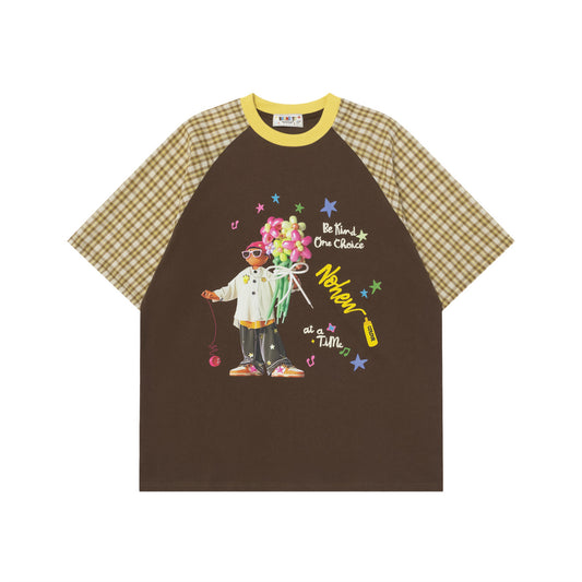 Character Printed Short Sleeve T-Shirt for Men