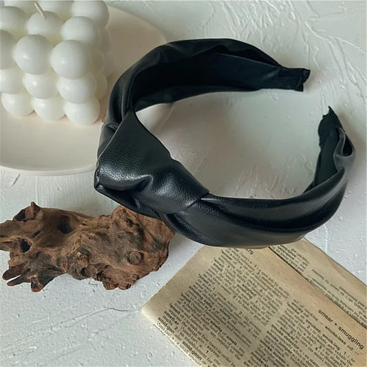East Gate PU Leather Tie Hair Hoop