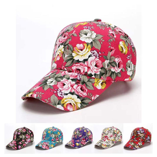 Floral Peony Baseball Cap - Harajuku Style