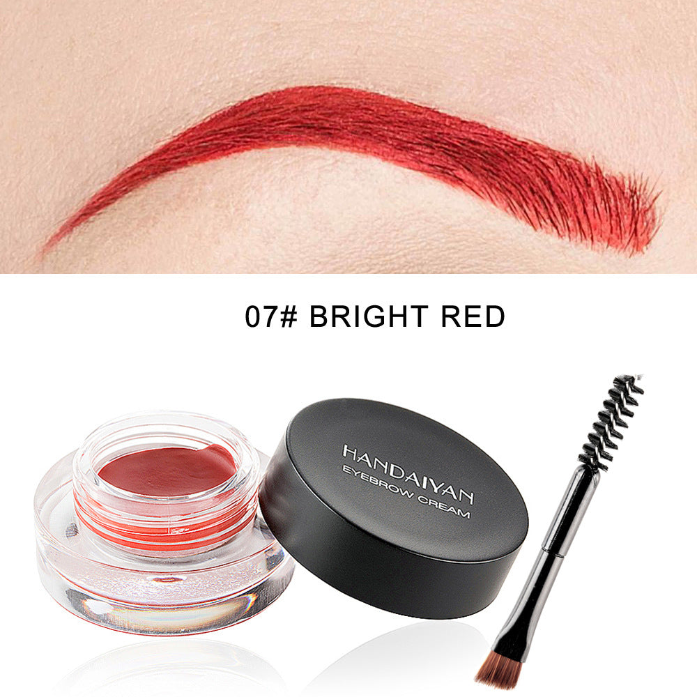 12-Color Waterproof Eyebrow Dye Cream - Harajuku Style