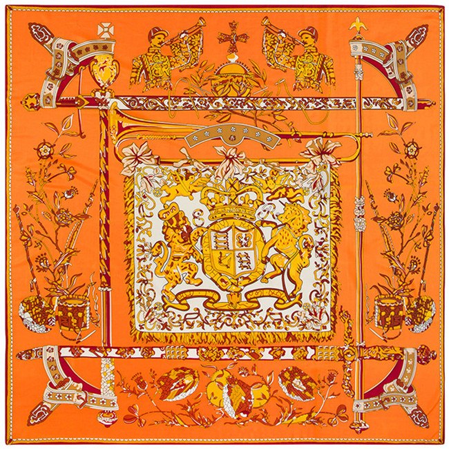 Royal Chant Silk Totem Scarf - 130cm x 130cm