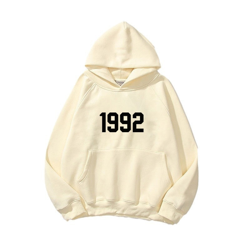 1992 Double Layered Hooded Velvet Hoodie - Harajuku Style