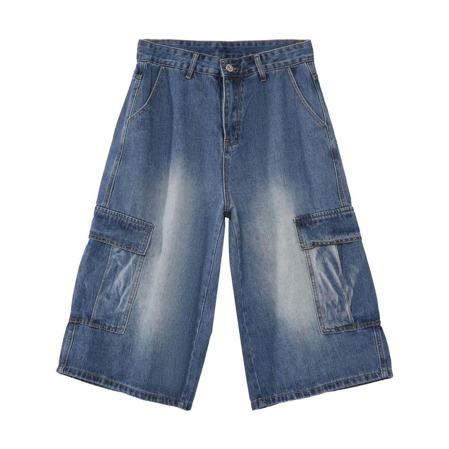 Nirben Multi-Pocket Skateboard Denim Shorts - Harajuku Style
