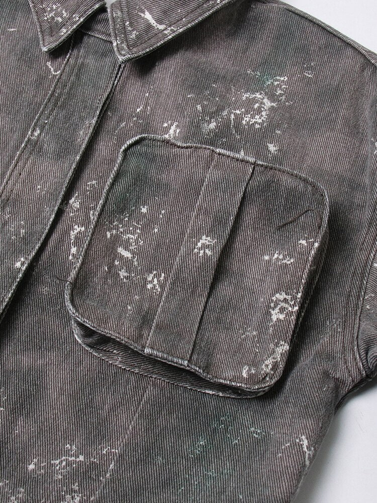 Playful Camouflage Zipper Pocket Jacket for Women