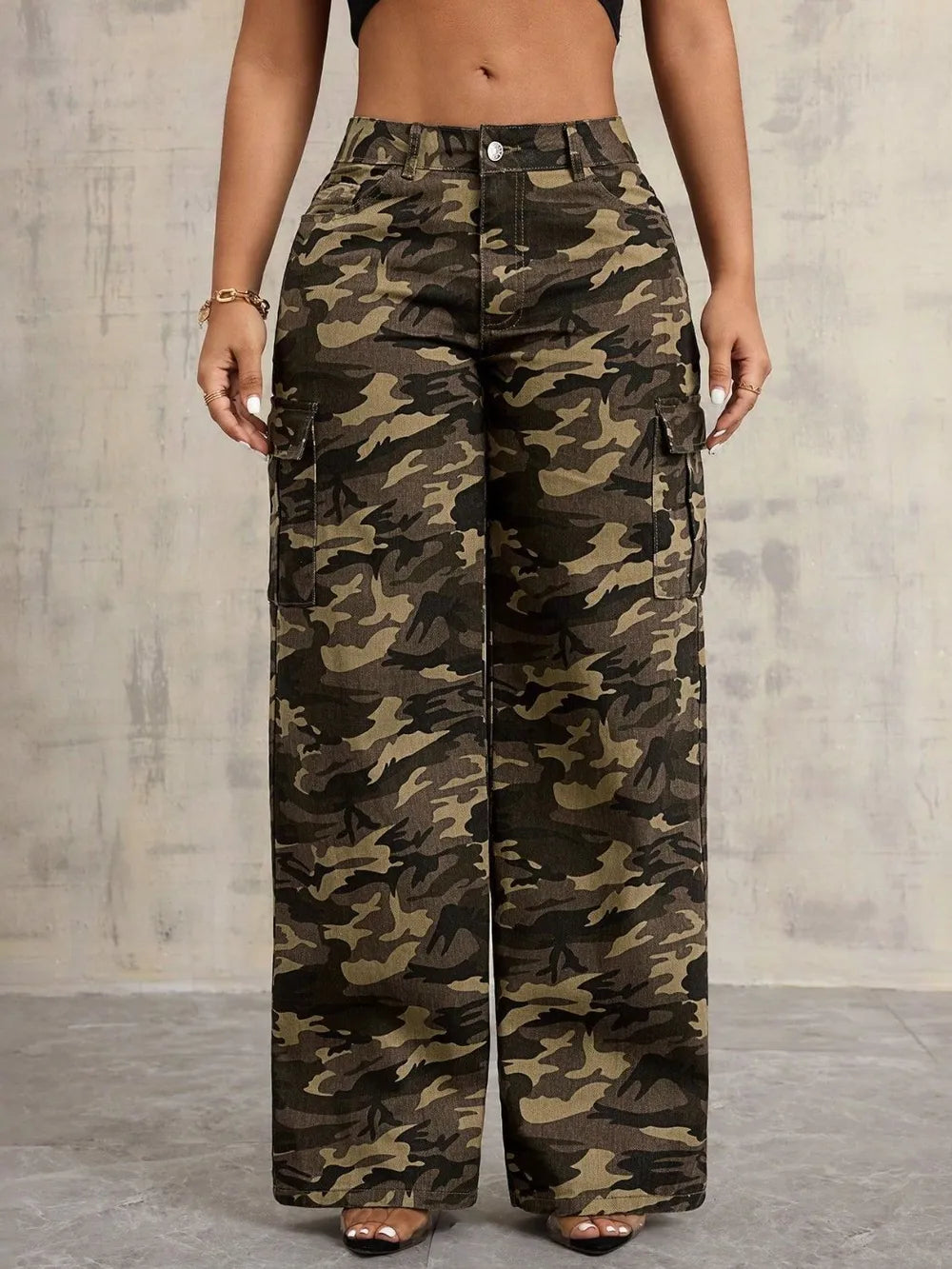 Harajuku Camouflage Wide Leg Jeans