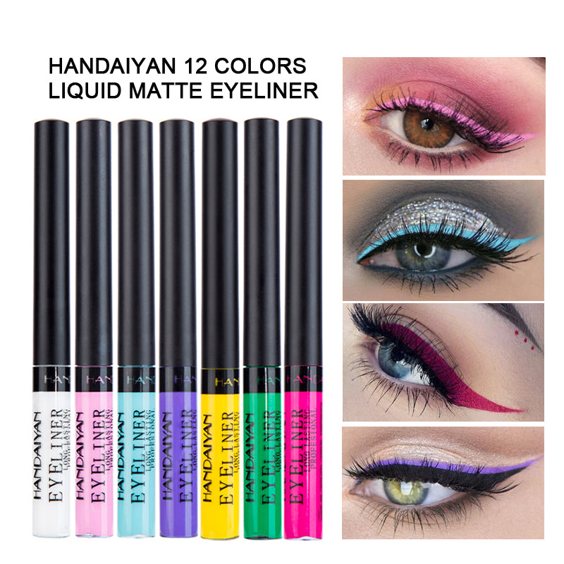 Harajuku Style Matte Quick-Drying Liquid Eyeliner - 12 Colors