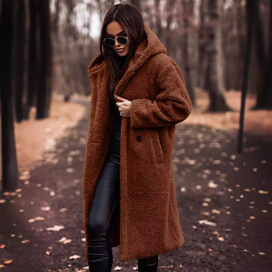 Harajuku Style Long Sleeve Woolen Women's Coat