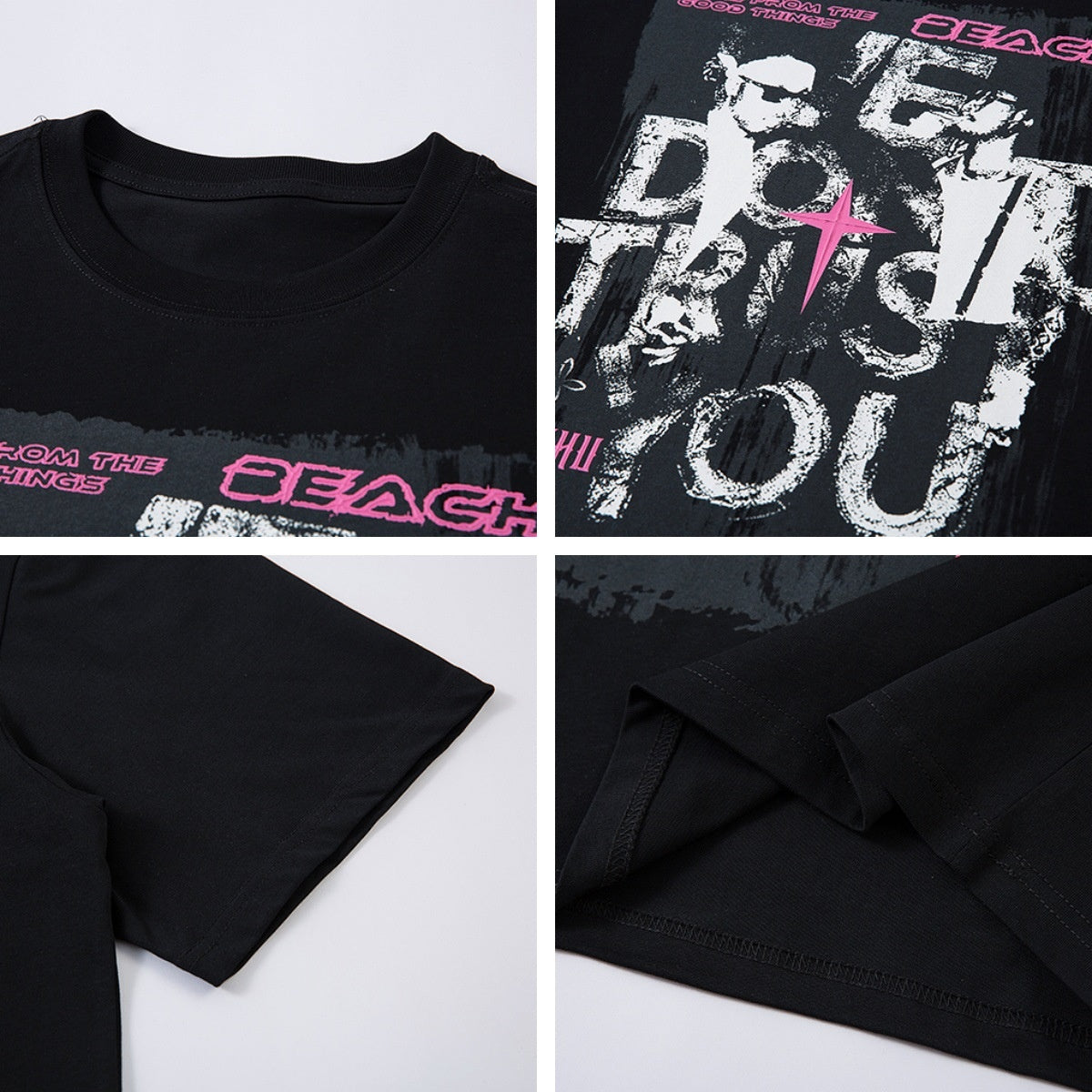 Harajuku Style Letter Print Short Sleeve Tee for Couples