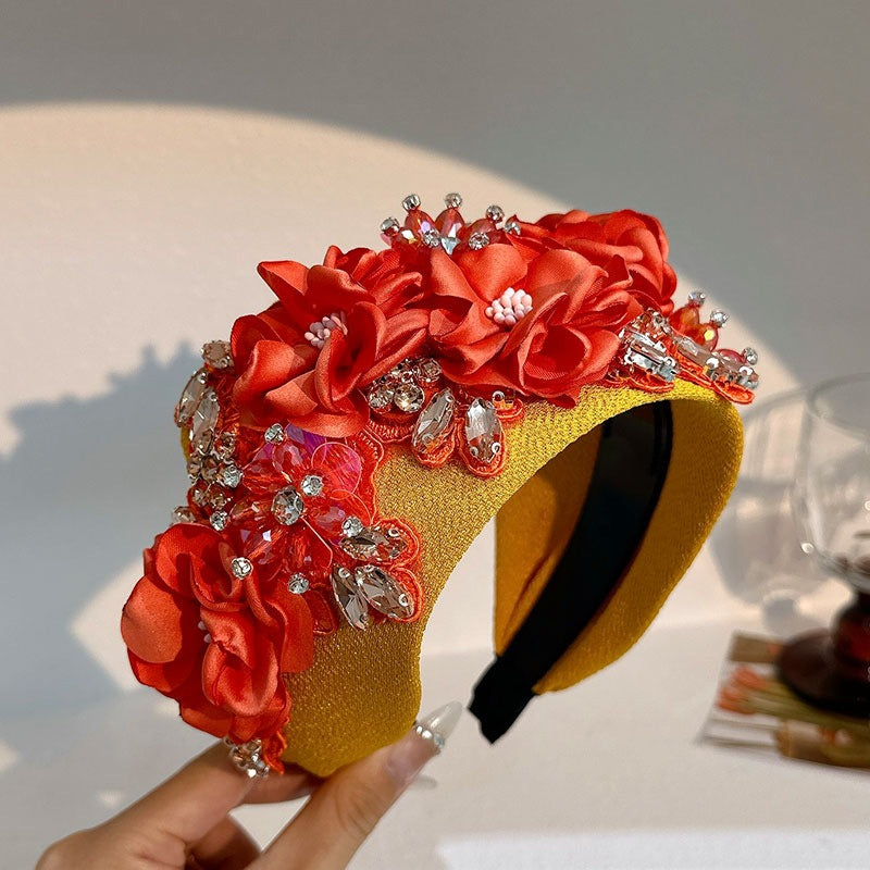 Oversized Crystal Headband in Solid Colors