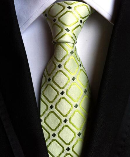 Classic Yellow & Navy Blue Striped Silk Tie