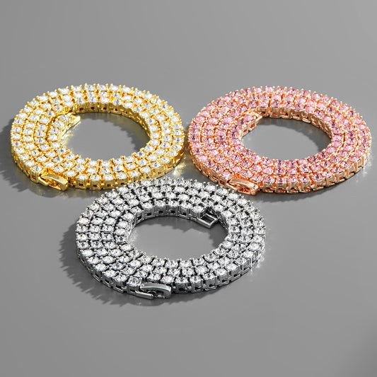 Versatile Rhinestone Tennis Chain Necklace