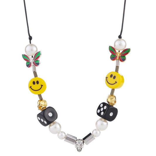Harajuku Style Geometric Beads Hip Hop Choker Necklace