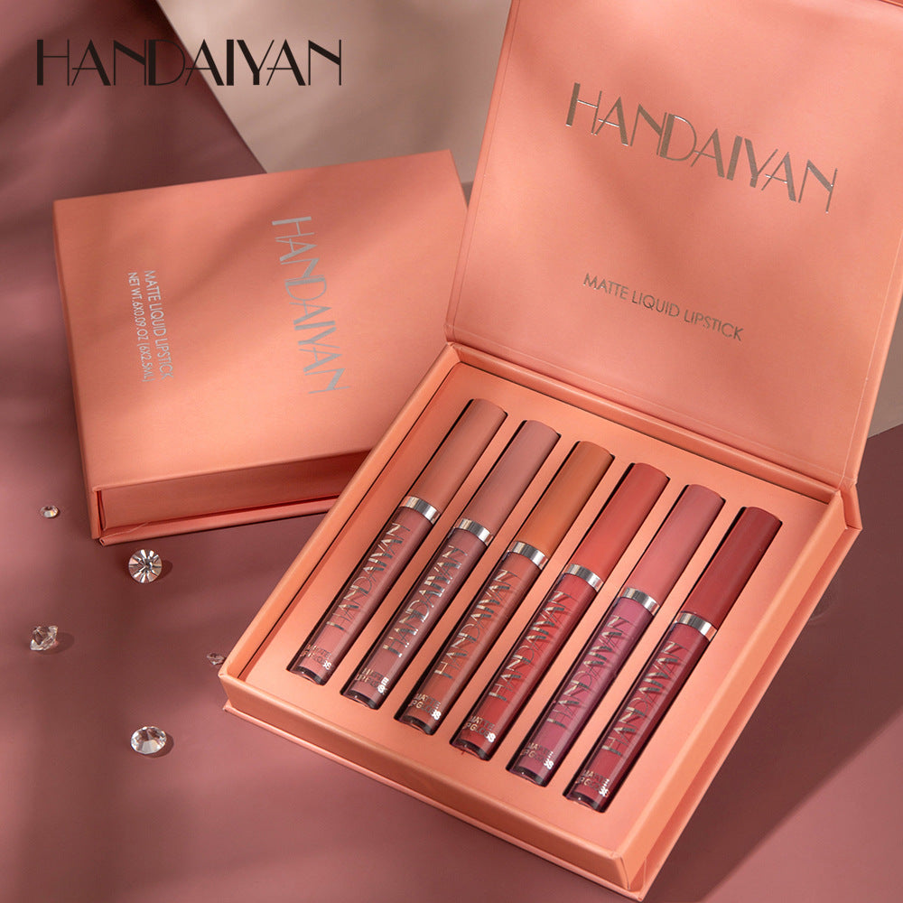 Harajuku Inspired 6-Piece Lip Gloss Set - Matte Finish Gift Box