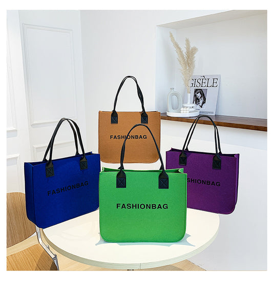 Harajuku Style Large Capacity Tote Bag - Klein Blue