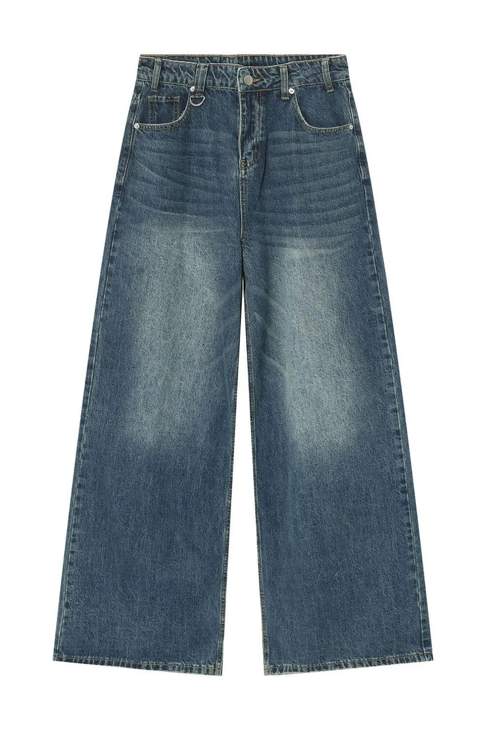 Playful Pocketed Wide Leg Jeans