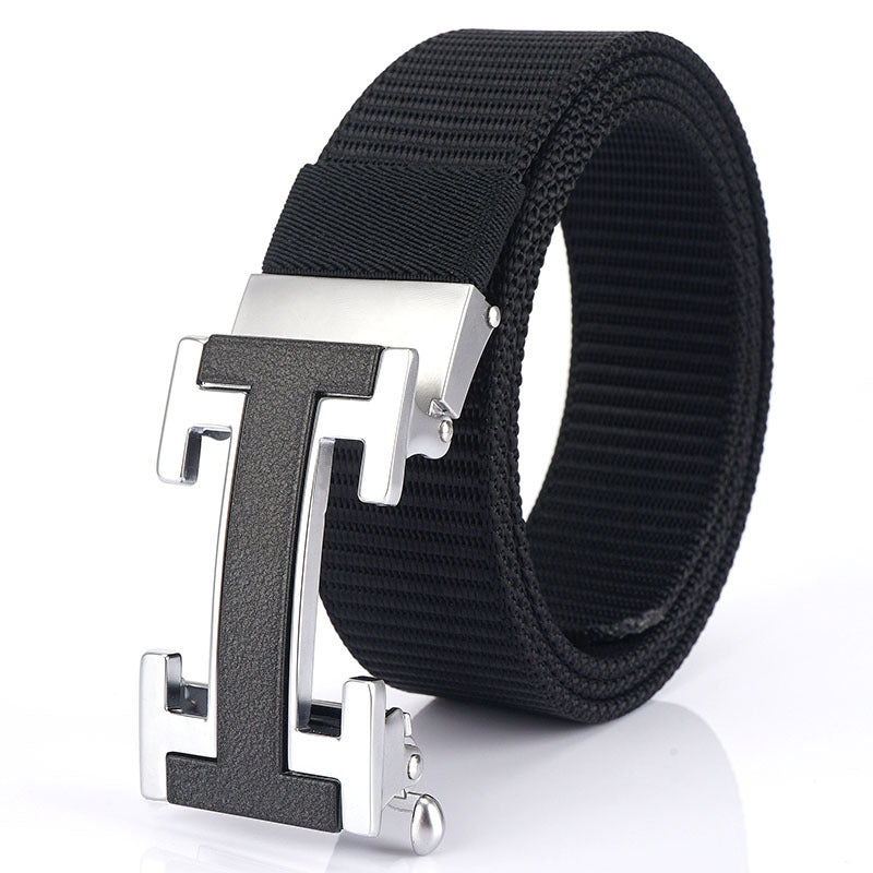 Men's Nylon Automatic Buckle Casual Belt