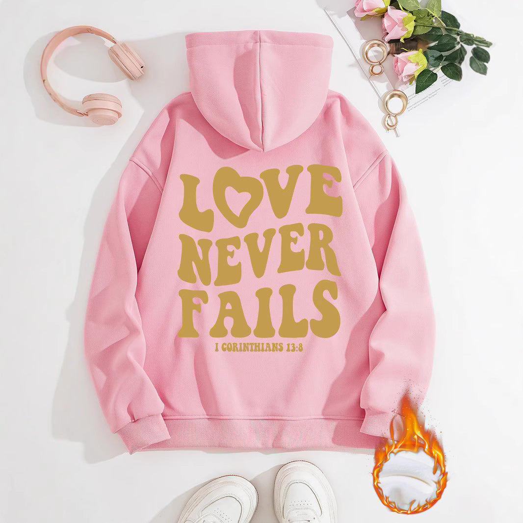 Hooded Long Sleeve Fleece Hoodie with Kangaroo Pocket