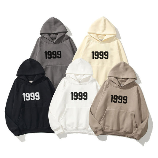 1999 Velvet Double Layer Hoodie for Trendy Street Style