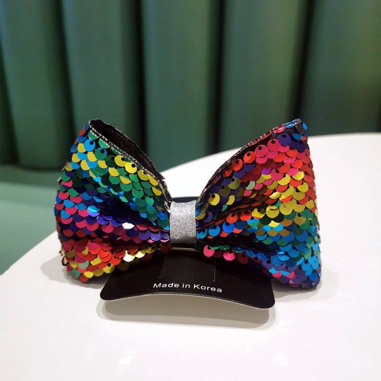 Japanese Style Children's Hair Accessories  Sequins Three-Dimensional Bow Edge Clip Hairpin