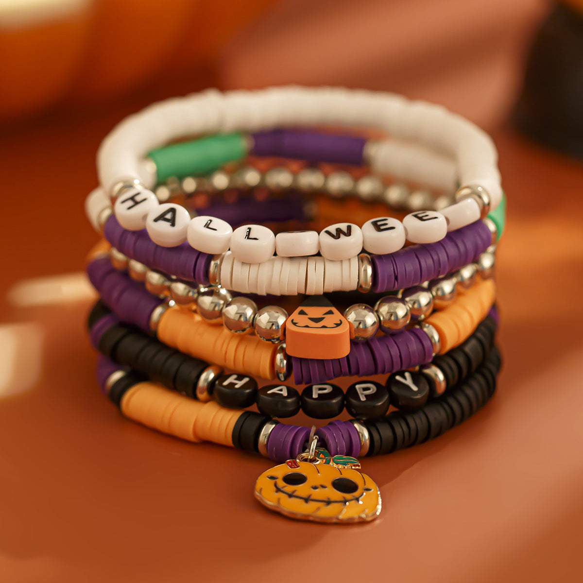 Gothic Pumpkin Charm Bracelet - Harajuku Style