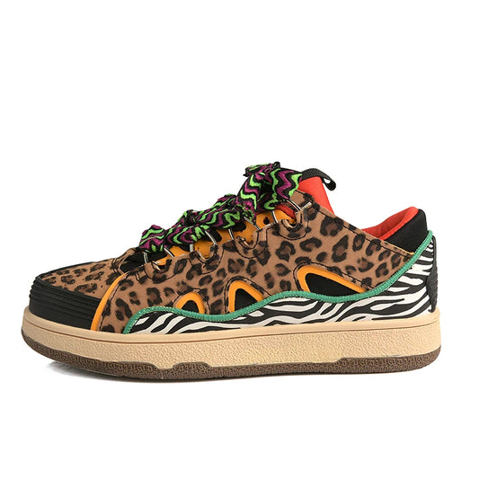 Luxury Leopard Print Sneakers for Women