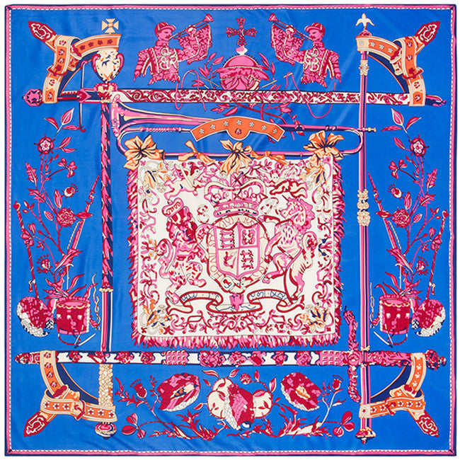 Royal Chant Silk Totem Scarf - 130cm x 130cm