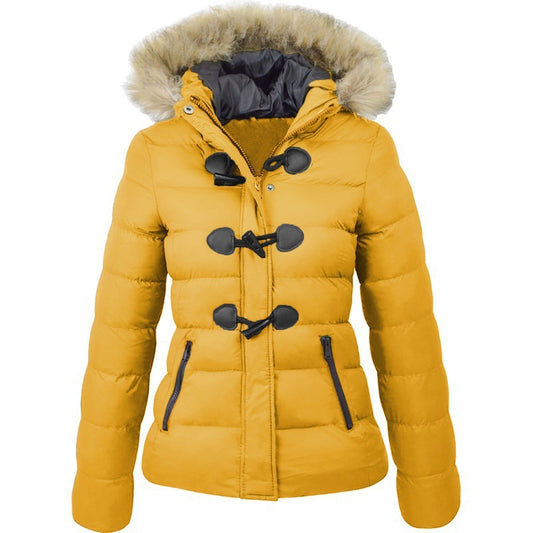 Harajuku Style Cotton Warm Coat with Horn Button