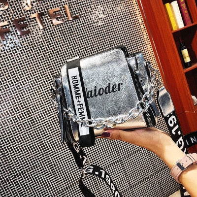 Harajuku Style Women’s Letter Crossbody Bucket Bag