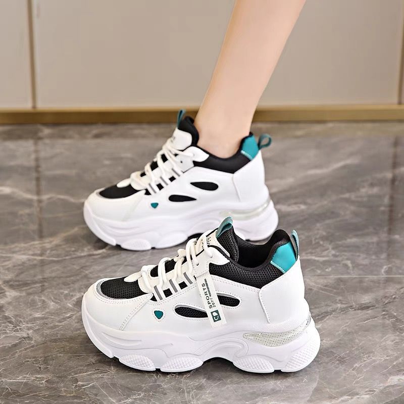 Real Leather Raised Dad Shoes with Air Cushion