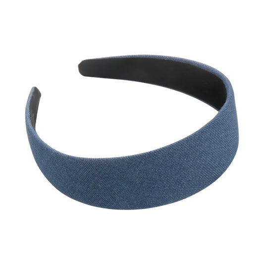 Retro Wide Edge Denim Headband for Women