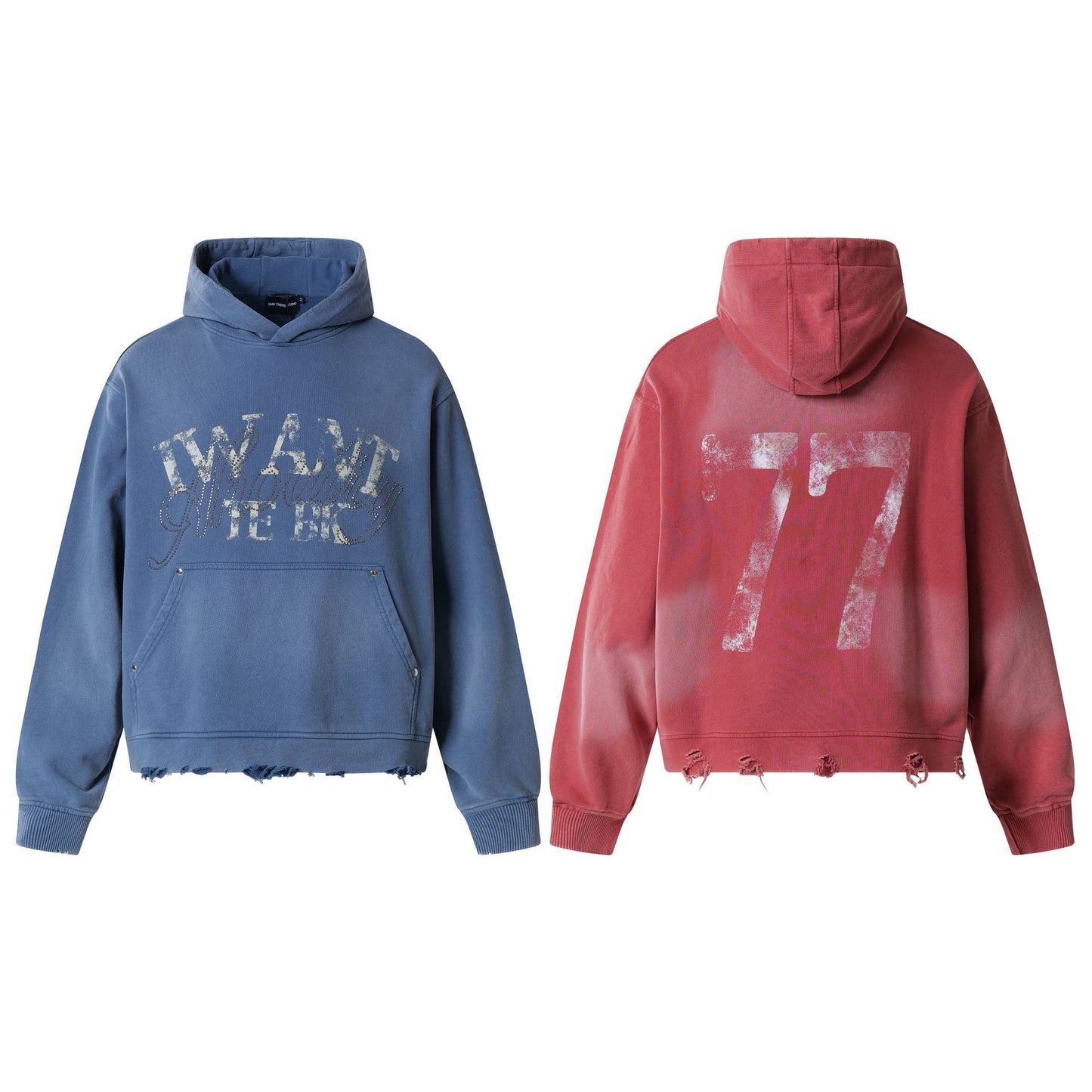 Hooded Sweatshirt for Men - American Retro Style