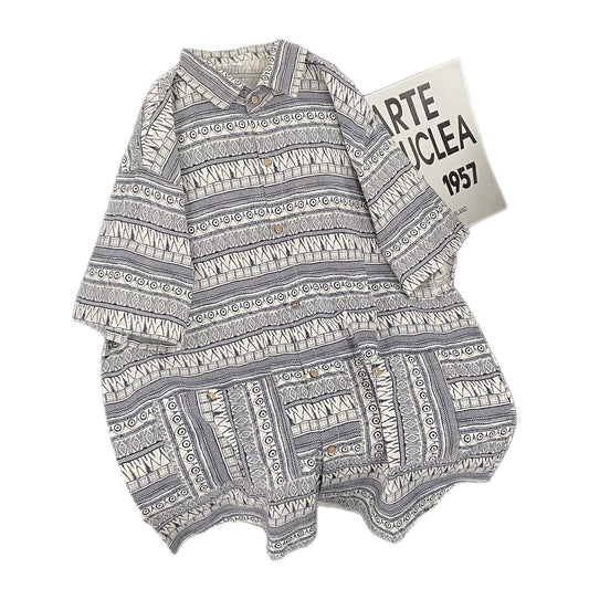 Loose Casual Collar Half Sleeved Shirt
