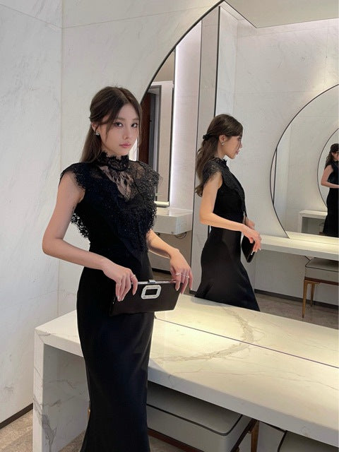 Lace Patchwork Slim Feminine Dress