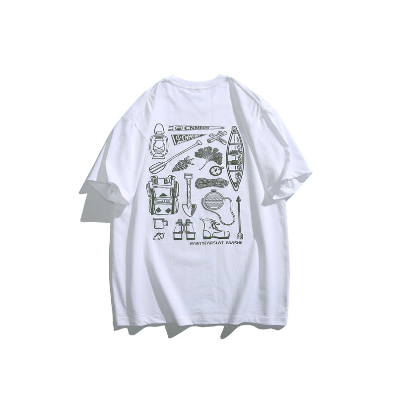 Harajuku Style Printed Loose Fit T-Shirt for Men & Women