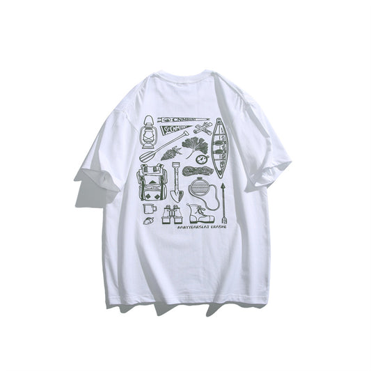 Harajuku Style Printed Loose Fit T-Shirt for Men & Women
