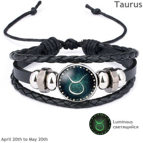 Luminous Zodiac Charm Bracelet - 12 Constellations