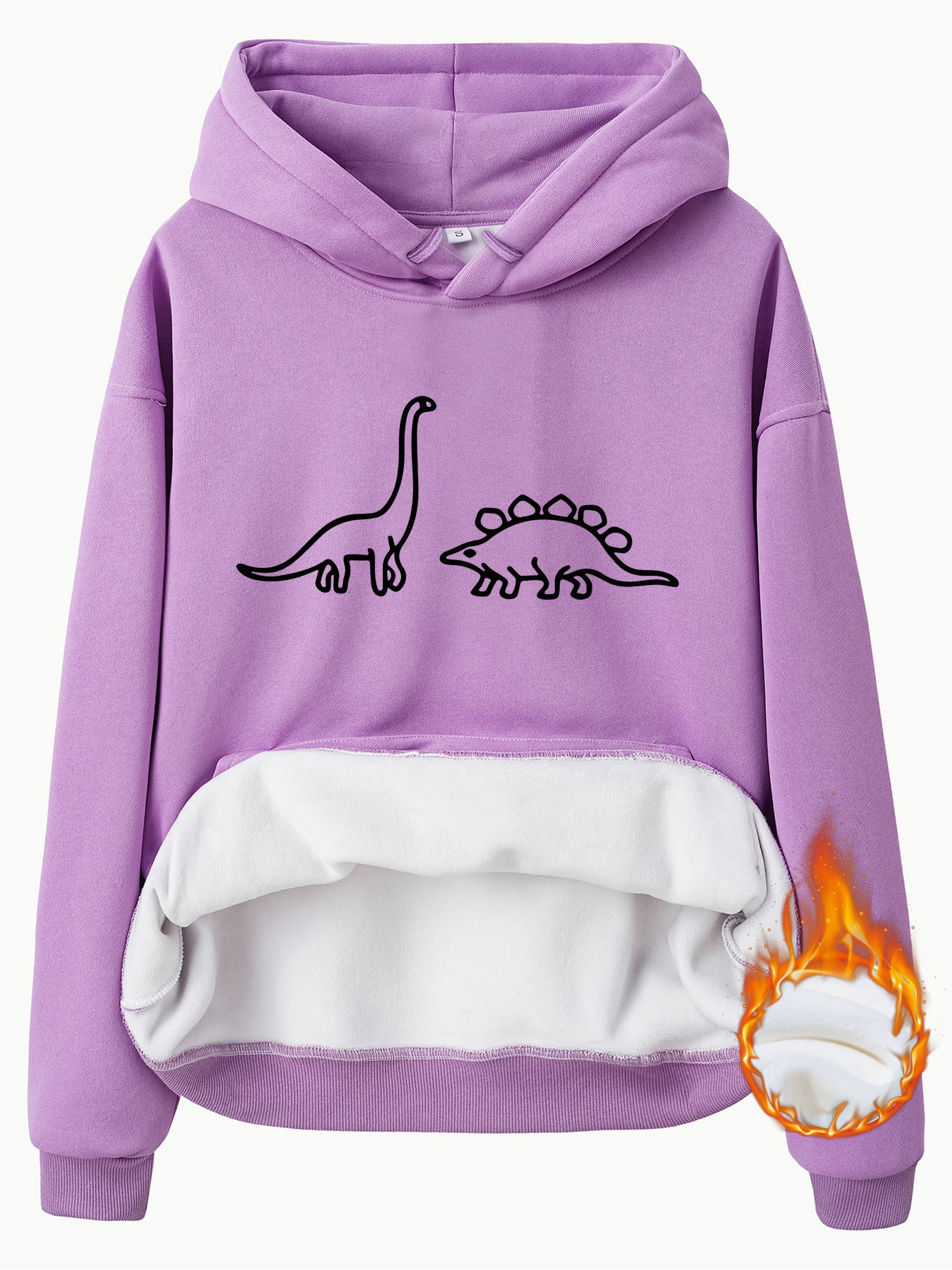 Cartoon Dinosaur Hooded Sweatshirt