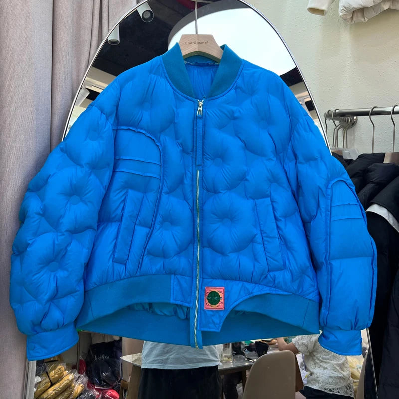 Harajuku Style Casual White Duck Down Jacket