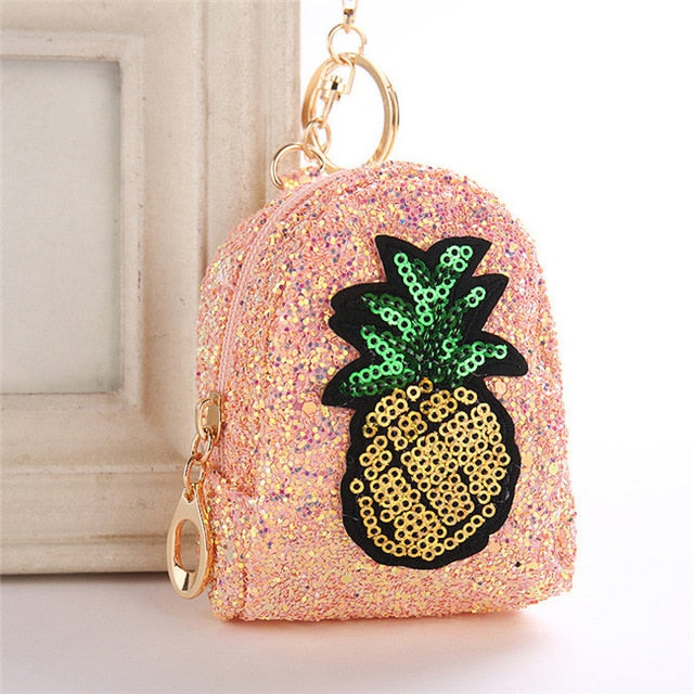 Cute Pineapple Keychain Glitter