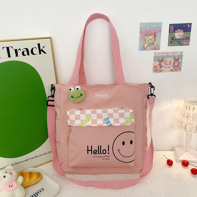 Korean Cartoon Large-Capacity Canvas Shoulder Bag