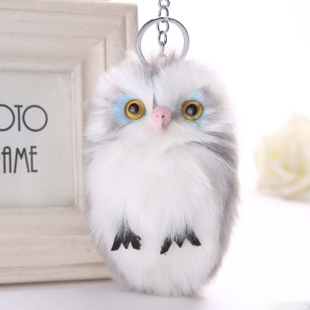 15CM Cute Fluffy Owl Keychain & Pendant