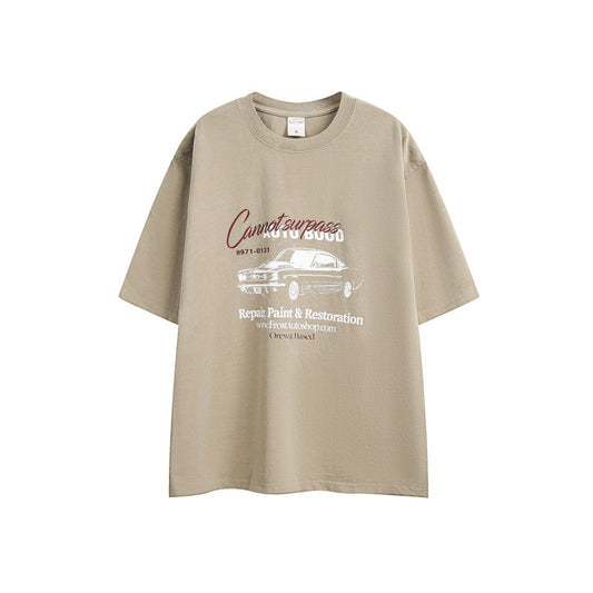 Harajuku Style Car Print Loose Fit T-Shirt