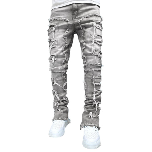 Men's Harajuku Style Denim Straight Leg Pants