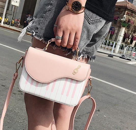 Harajuku Style Lady Piano Bag - Playful Crossbody Shoulder Bag