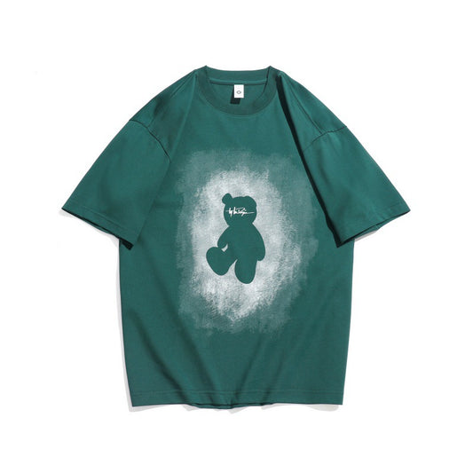 Harajuku Bear Print Loose Fit T-Shirt